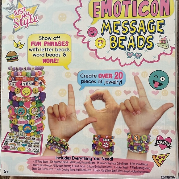 Just My Style Emoticon Message Beads Kit. Create over 20 pieces of jewerly. - Picture 11 of 11
